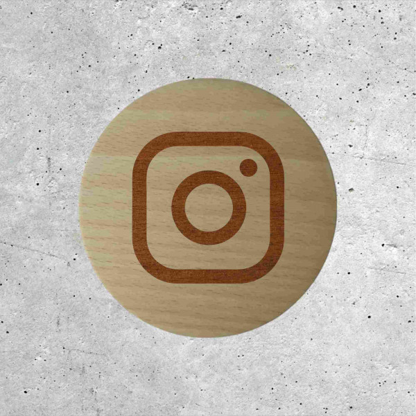 Signalétique Bois - Réseaux Sociaux Instagram