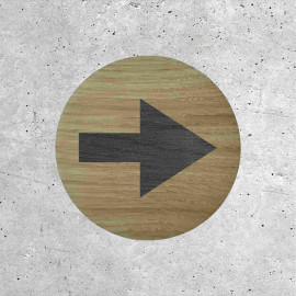 Panneau en Bois - Flèche de Direction Droite / Gauche