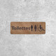 Signalétique en Bois - Toilettes Mixtes et Accessibles
