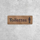Plaque Toilettes Hommes en Bois - Style Épuré