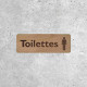 Plaque Toilettes Hommes en Bois - Style Épuré