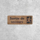 Plaque en Bois - Sortie de Secours