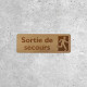 Plaque en Bois - Sortie de Secours