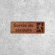 Plaque en Bois - Sortie de Secours
