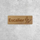 Signalétique bois Escalier pour signalisation d'accès