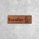 Signalétique bois Escalier pour signalisation d'accès