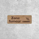 Plaque signalétique en bois Espace fumeur