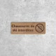 Panneau en bois Interdiction Chaussures de Ski