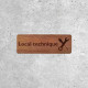 Plaque Signalétique en Bois - Local Technique