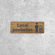 Plaque Signalétique en Bois - Local Poubelles