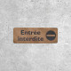 Plaque en Bois Accès Interdit avec Symbole