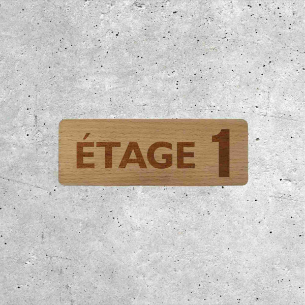Wooden Floor 1 Sign - Floor Indicator