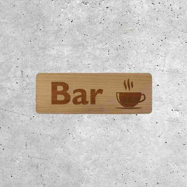 Wooden Bar Sign - Coffee Cup Signage
