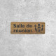 Wooden Meeting Room Signage - Panel with Icon