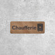 Plaque Bois Chaufferie - Signalétique Technique pour Locaux