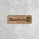 Plaque Bois Chaufferie - Signalétique Technique pour Locaux