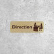 Wooden Direction Sign - Elegant Office Signage