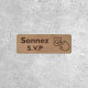 Panneau Bois Sonnez S.V.P pour Entrée