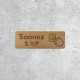 Panneau Bois Sonnez S.V.P pour Entrée