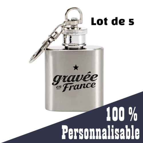 Flasque porte-clés personnalisée 30 ml
