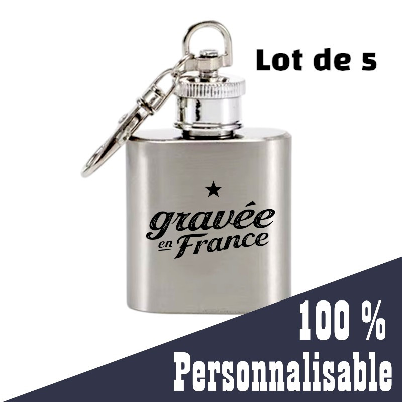 Flasque porte-clés personnalisée 30 ml