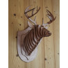 Cabeza de ciervo en madera 62 cm.