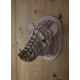 Wooden boar head 30cm