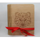 Livre en bois / album photos, personnalisable, motif ours, naissance enfant