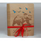 Wooden book, guestbook, cutout bear pattern, customizable