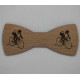 Bow tie in wood, bicycle pattern