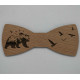 Bow tie in wood, bear motif