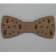 Bow tie in wood, deer and fir motif