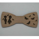 Nœud papillon en bois, motif enfant papillon