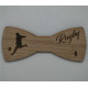 Bow tie in wood, rugby pattern