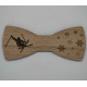 Ski motif wooden bow tie