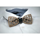 Triangle wooden bow tie