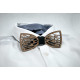 Musical note wooden bow tie