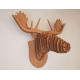 Caribou head, wood moose 35 cm