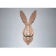 Wooden rabbit head 45 cm