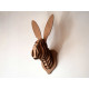 Wooden rabbit head 45 cm