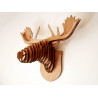 Caribou head, wooden moose 58 cm