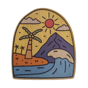 Décoration murale en bois Mer et Montagne — contreplaqué 3mm, fabriquée en France