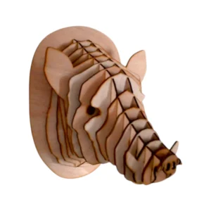 Wooden wild boar head - 45 cm