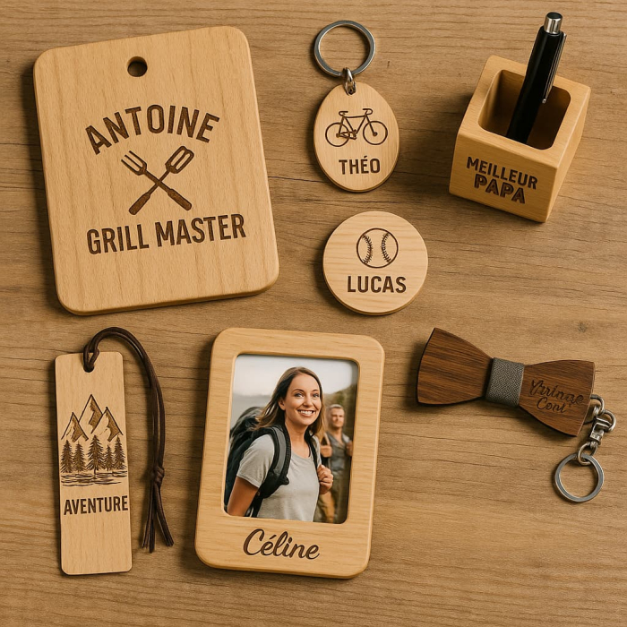 Cadeaux personnalisés en bois gravé pour passionnés — 3D Mountain
