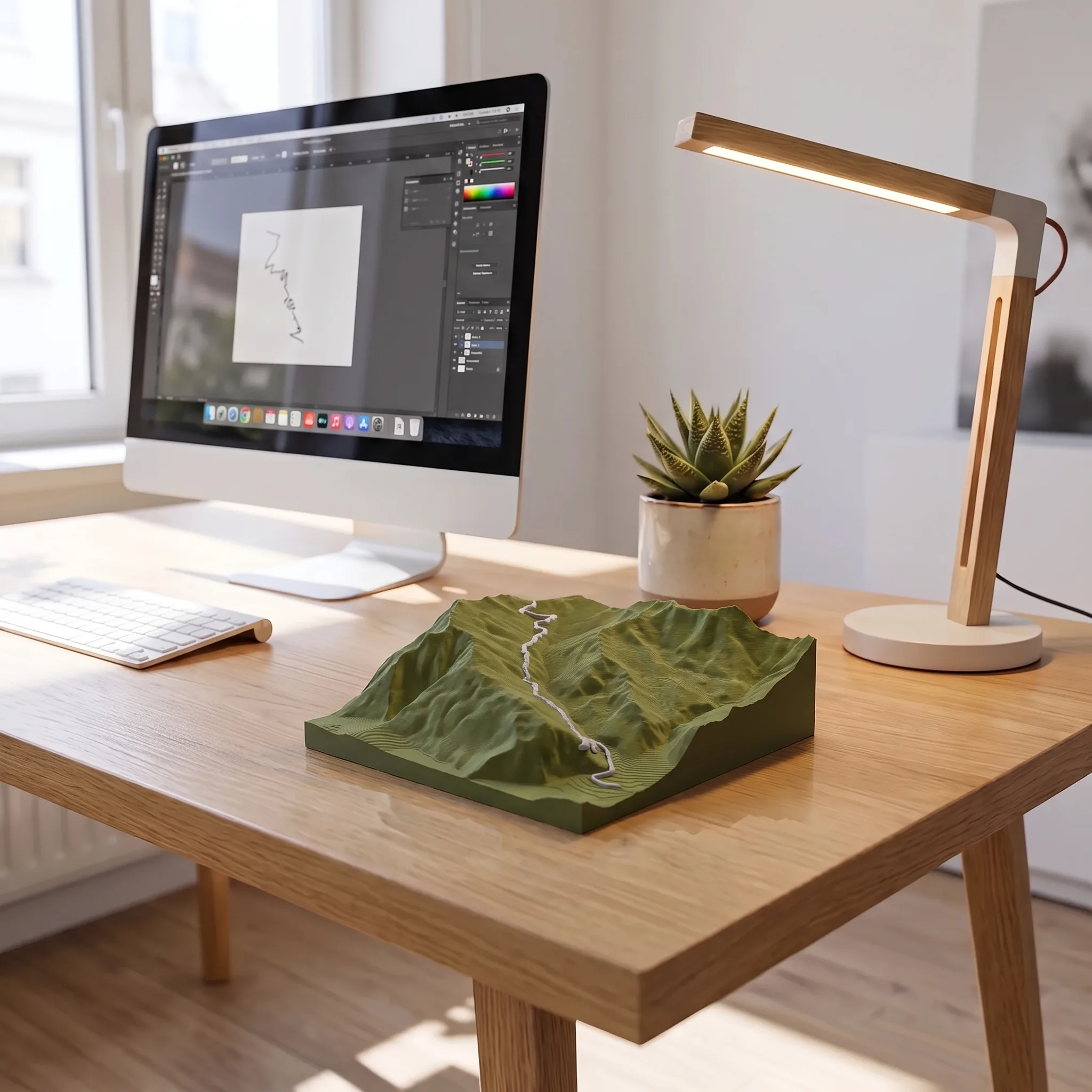 Col de la Madeleine — 3D Relief Map — Decorating Bureau