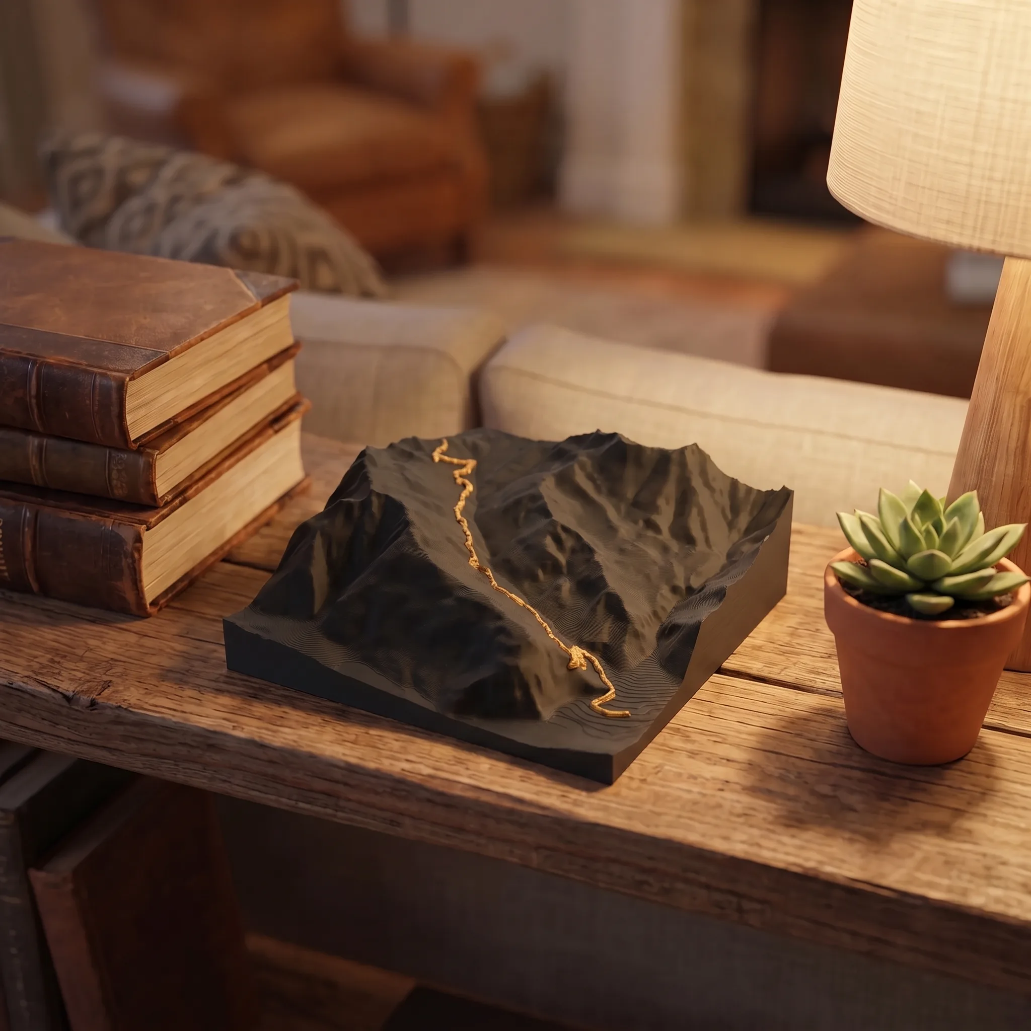 Col de la Madeleine — 3D Relief Map — Shelf